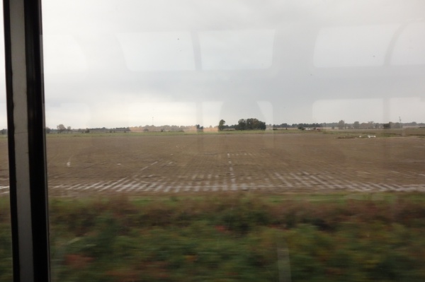 ミシシッピ州、列車からみるかぎりはひたすら畑の景気。デルタブルースですねえ〜クロスロードですねえ